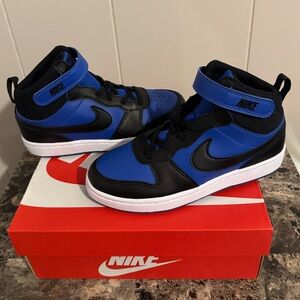 Nike Court Borough Mid 2 Little Kids' Shoes Size 3Y Royal Blue